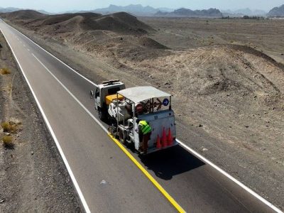 اجرای ۲۷۰۰ کیلومتر خط‌کشی در محورهای مواصلاتی سیستان‌وبلوچستان