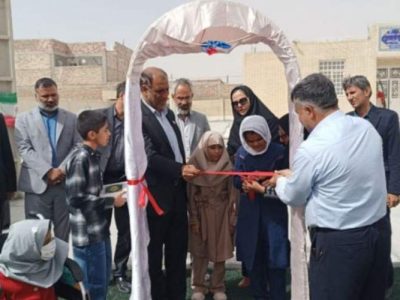 افتتاح زمین چمن مصنوعی مدرسه استثنایی در هامون